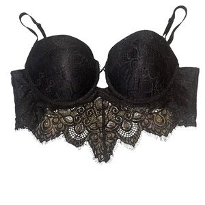 bebe Black Lace Underwire Bra